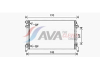 Radiator, engine cooling VN2402 Ava Quality Cooling
