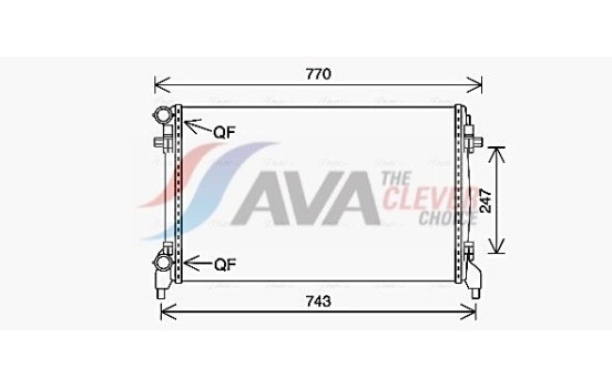 Radiator, engine cooling VN2402 Ava Quality Cooling