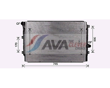 Radiator, engine cooling VN2414 Ava Quality Cooling, Image 2