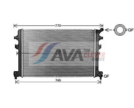 Radiator, engine cooling VN2426 Ava Quality Cooling, Image 2