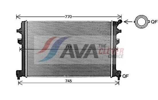 Radiator, engine cooling VN2426 Ava Quality Cooling, Image 2