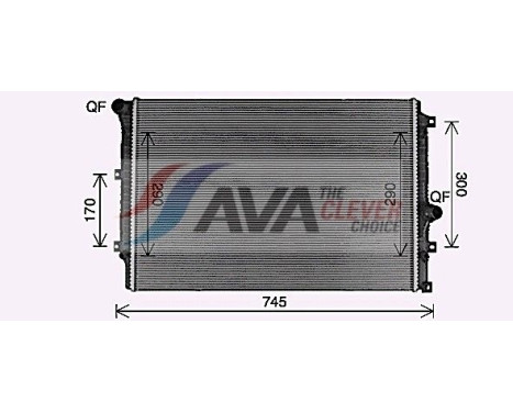 Radiator, engine cooling VN2428 Ava Quality Cooling, Image 2