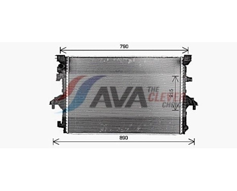 Radiator, engine cooling VN2436 Ava Quality Cooling, Image 2