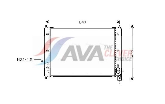 Radiator, engine cooling VNA2034 Ava Quality Cooling
