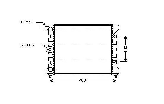 Radiator, engine cooling VNA2039 Ava Quality Cooling