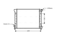 Radiator, engine cooling VNA2040 Ava Quality Cooling