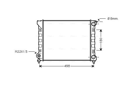 Radiator, engine cooling VNA2040 Ava Quality Cooling