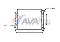 Radiator, engine cooling VNA2040 Ava Quality Cooling
