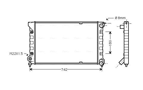 Radiator, engine cooling VNA2041 Ava Quality Cooling