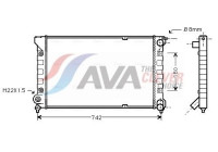 Radiator, engine cooling VNA2041 Ava Quality Cooling