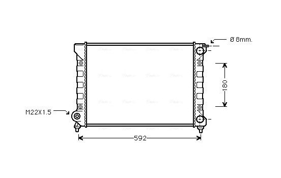 Radiator, engine cooling VNA2045 Ava Quality Cooling