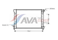 Radiator, engine cooling VNA2045 Ava Quality Cooling