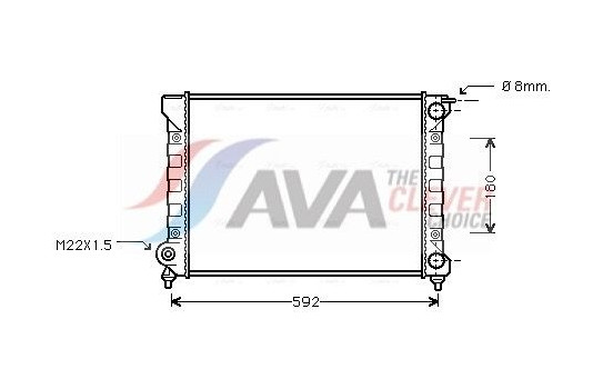 Radiator, engine cooling VNA2045 Ava Quality Cooling