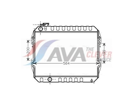 Radiator, engine cooling VNA2088 Ava Quality Cooling