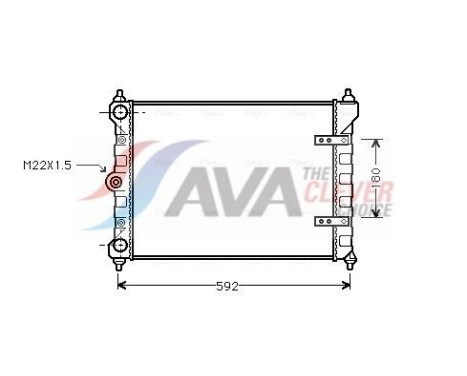 Radiator, engine cooling VNA2095 Ava Quality Cooling
