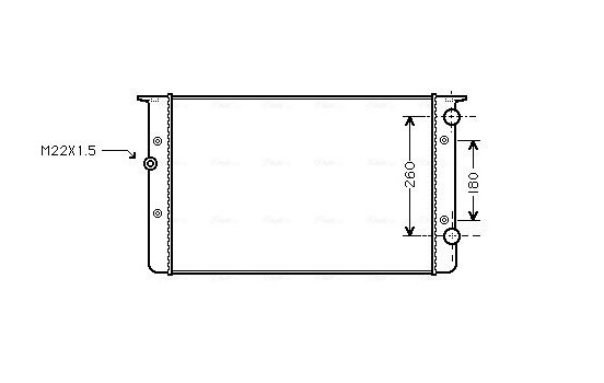 Radiator, engine cooling VNA2104 Ava Quality Cooling