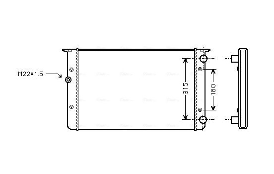 Radiator, engine cooling VNA2105 Ava Quality Cooling