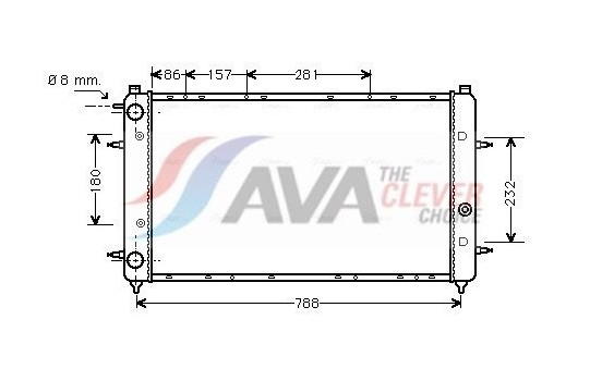 Radiator, engine cooling VNA2114 Ava Quality Cooling