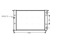 Radiator, engine cooling VNA2116 Ava Quality Cooling