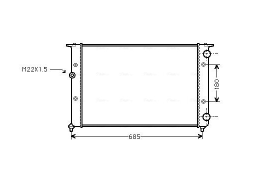 Radiator, engine cooling VNA2116 Ava Quality Cooling
