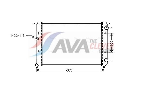 Radiator, engine cooling VNA2116 Ava Quality Cooling