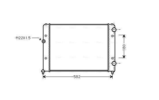 Radiator, engine cooling VNA2119 Ava Quality Cooling