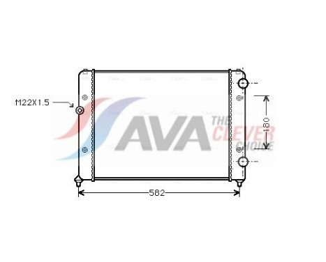 Radiator, engine cooling VNA2119 Ava Quality Cooling