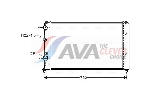 Radiator, engine cooling VNA2122 Ava Quality Cooling