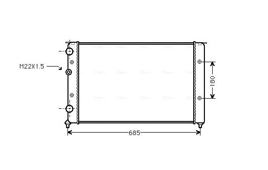 Radiator, engine cooling VNA2124 Ava Quality Cooling