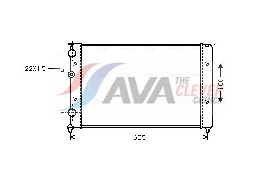 Radiator, engine cooling VNA2124 Ava Quality Cooling