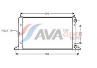 Radiator, engine cooling VNA2134 Ava Quality Cooling