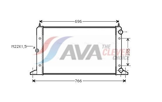 Radiator, engine cooling VNA2134 Ava Quality Cooling