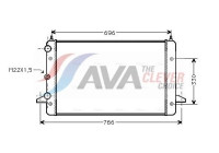 Radiator, engine cooling VNA2135 Ava Quality Cooling