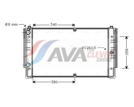 Radiator, engine cooling VNA2149 Ava Quality Cooling