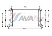 Radiator, engine cooling VNA2155 Ava Quality Cooling