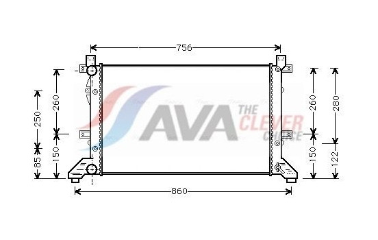Radiator, engine cooling VNA2155 Ava Quality Cooling