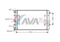 Radiator, engine cooling VNA2174 Ava Quality Cooling