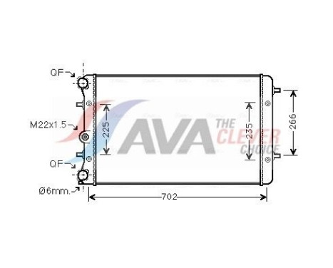 Radiator, engine cooling VNA2174 Ava Quality Cooling