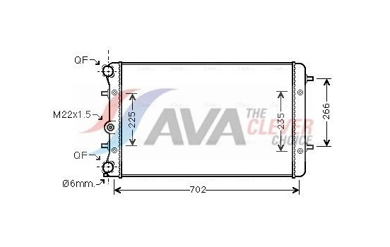 Radiator, engine cooling VNA2174 Ava Quality Cooling