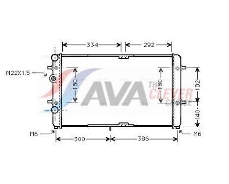 Radiator, engine cooling VNA2180 Ava Quality Cooling