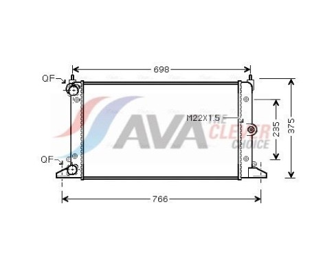 Radiator, engine cooling VNA2188 Ava Quality Cooling