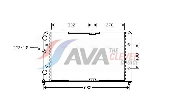 Radiator, engine cooling VNA2191 Ava Quality Cooling