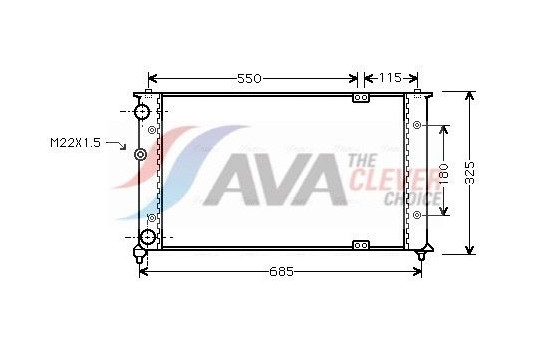 Radiator, engine cooling VNA2192 Ava Quality Cooling
