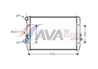 Radiator, engine cooling VNA2193 Ava Quality Cooling