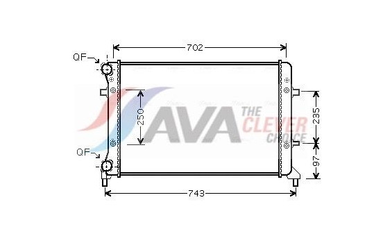 Radiator, engine cooling VNA2205 Ava Quality Cooling
