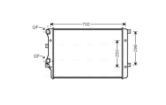 Radiator, engine cooling VNA2206 Ava Quality Cooling