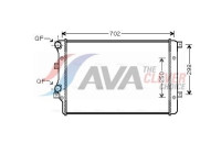 Radiator, engine cooling VNA2206 Ava Quality Cooling