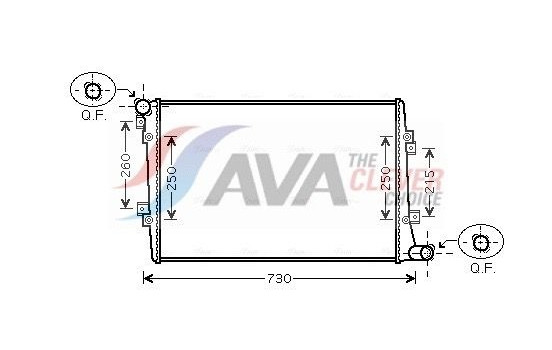 Radiator, engine cooling VNA2255 Ava Quality Cooling