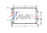 Radiator, engine cooling VNA2272 Ava Quality Cooling