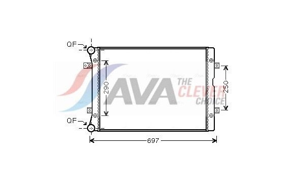 Radiator, engine cooling VNA2283 Ava Quality Cooling